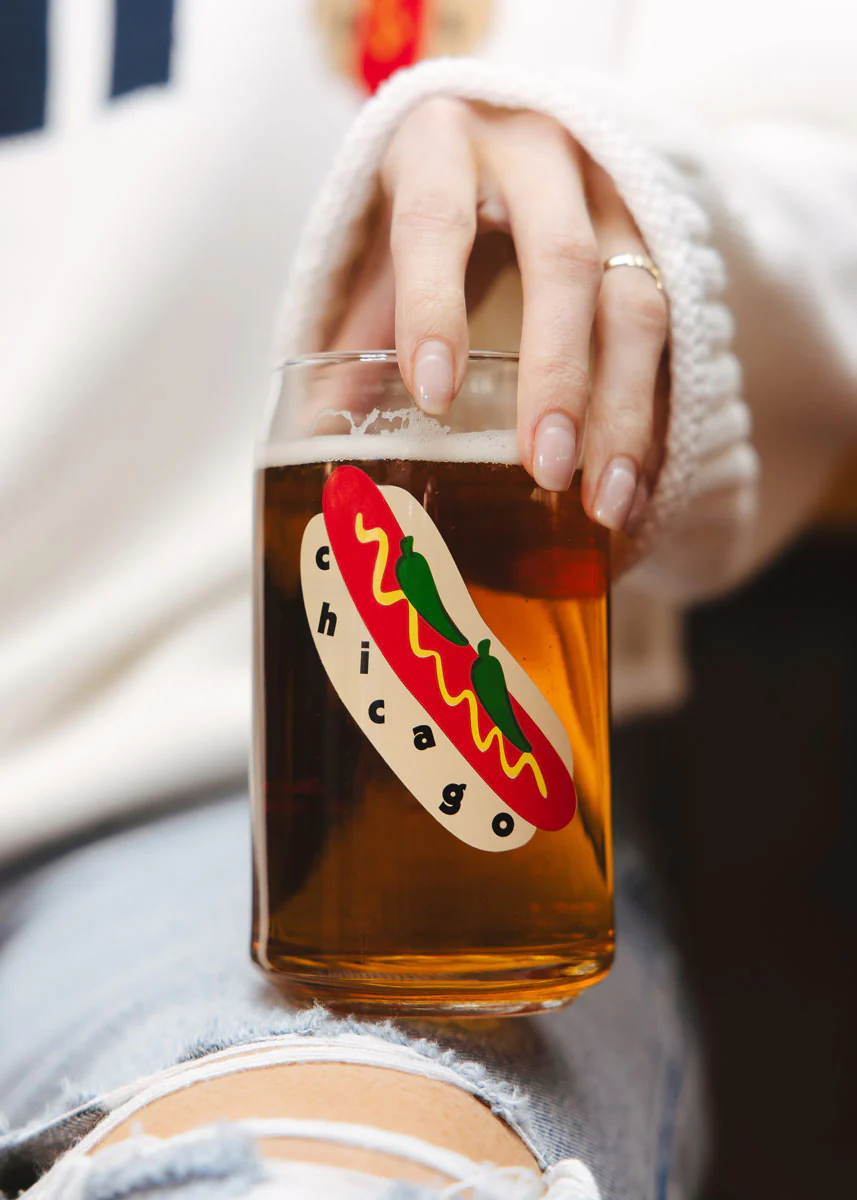 Chicago Hot Dog Can Glass - Image 3