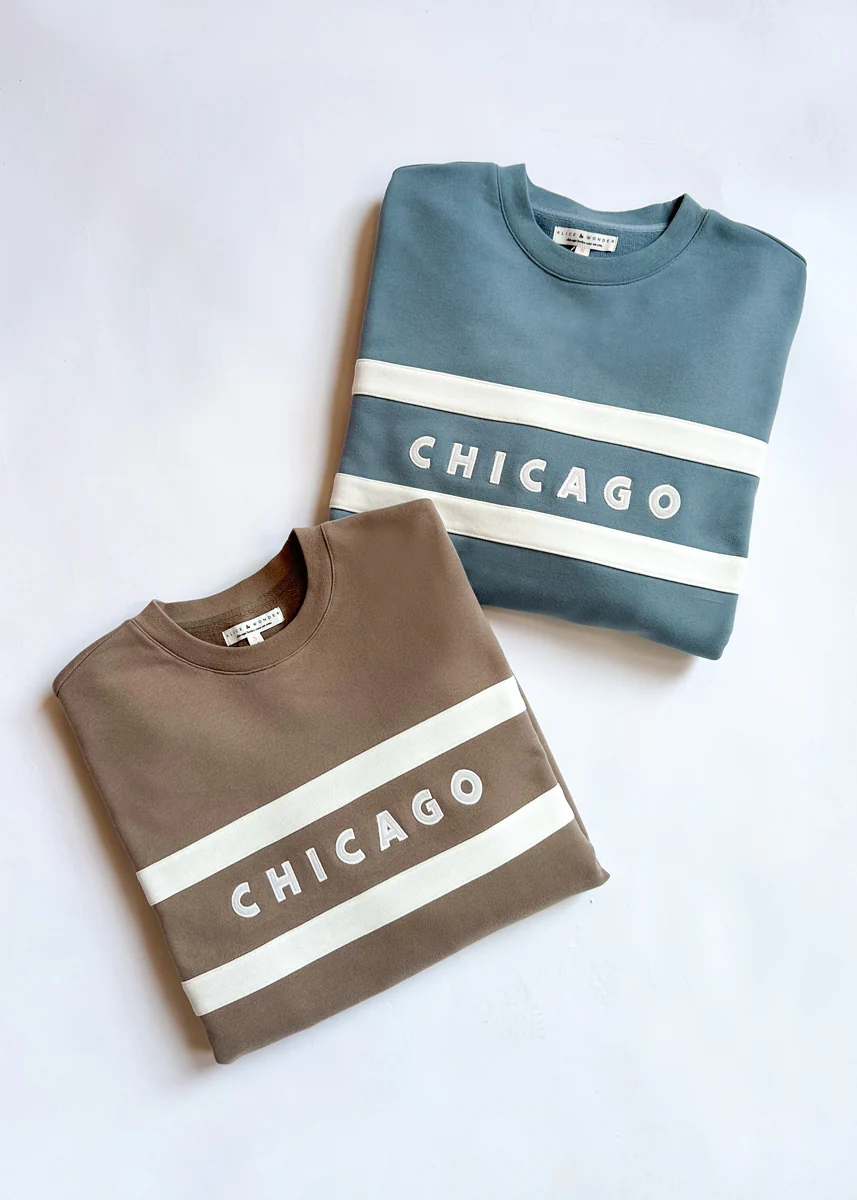 Chicago Oversized Rugby Sweatshirt - Light Blue - Image 11