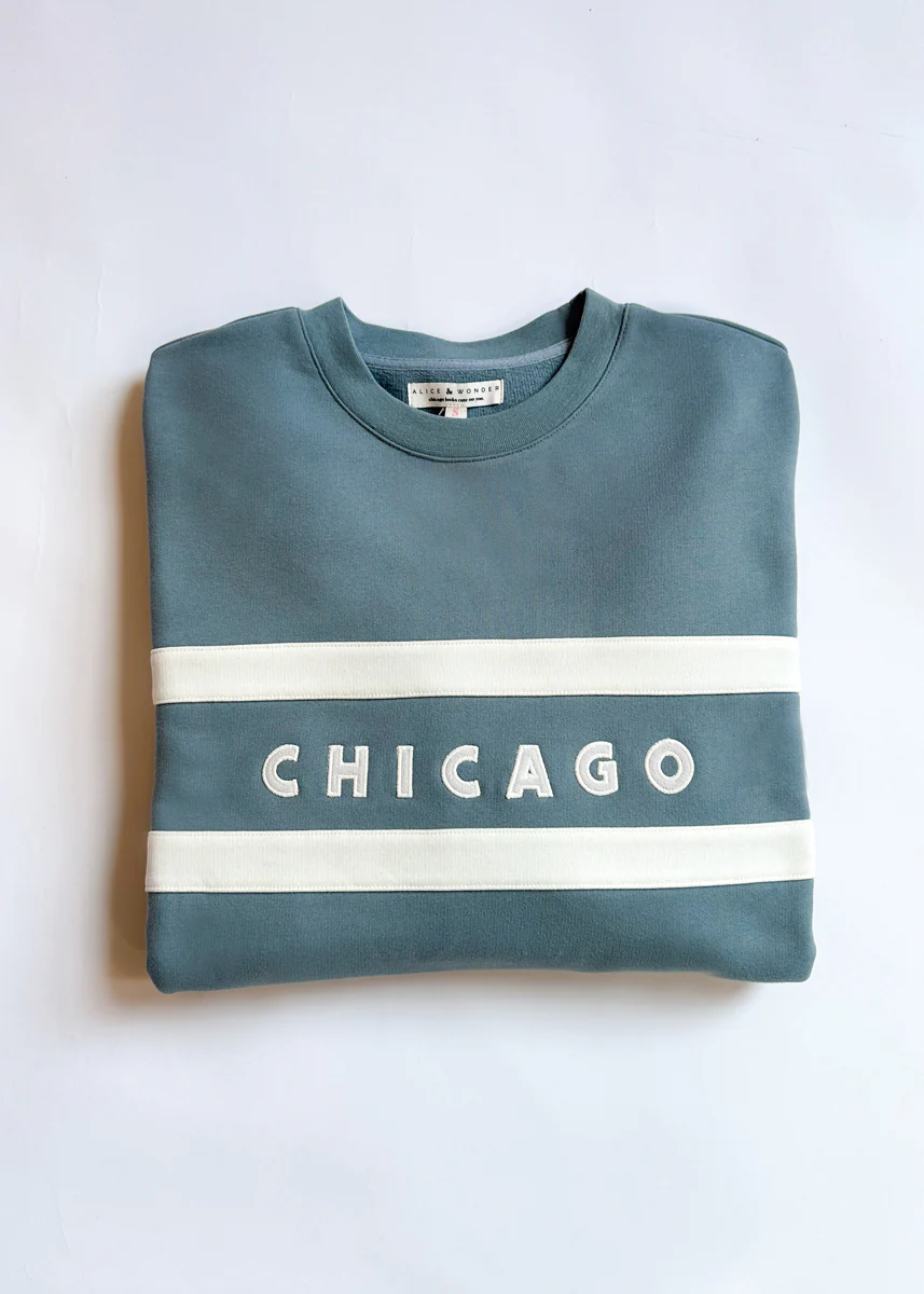 Chicago Oversized Rugby Sweatshirt - Light Blue - Image 5