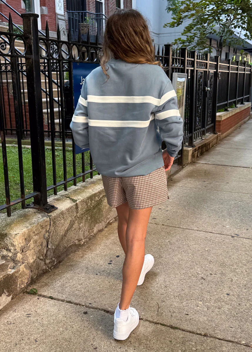 Chicago Oversized Rugby Sweatshirt - Light Blue - Image 7