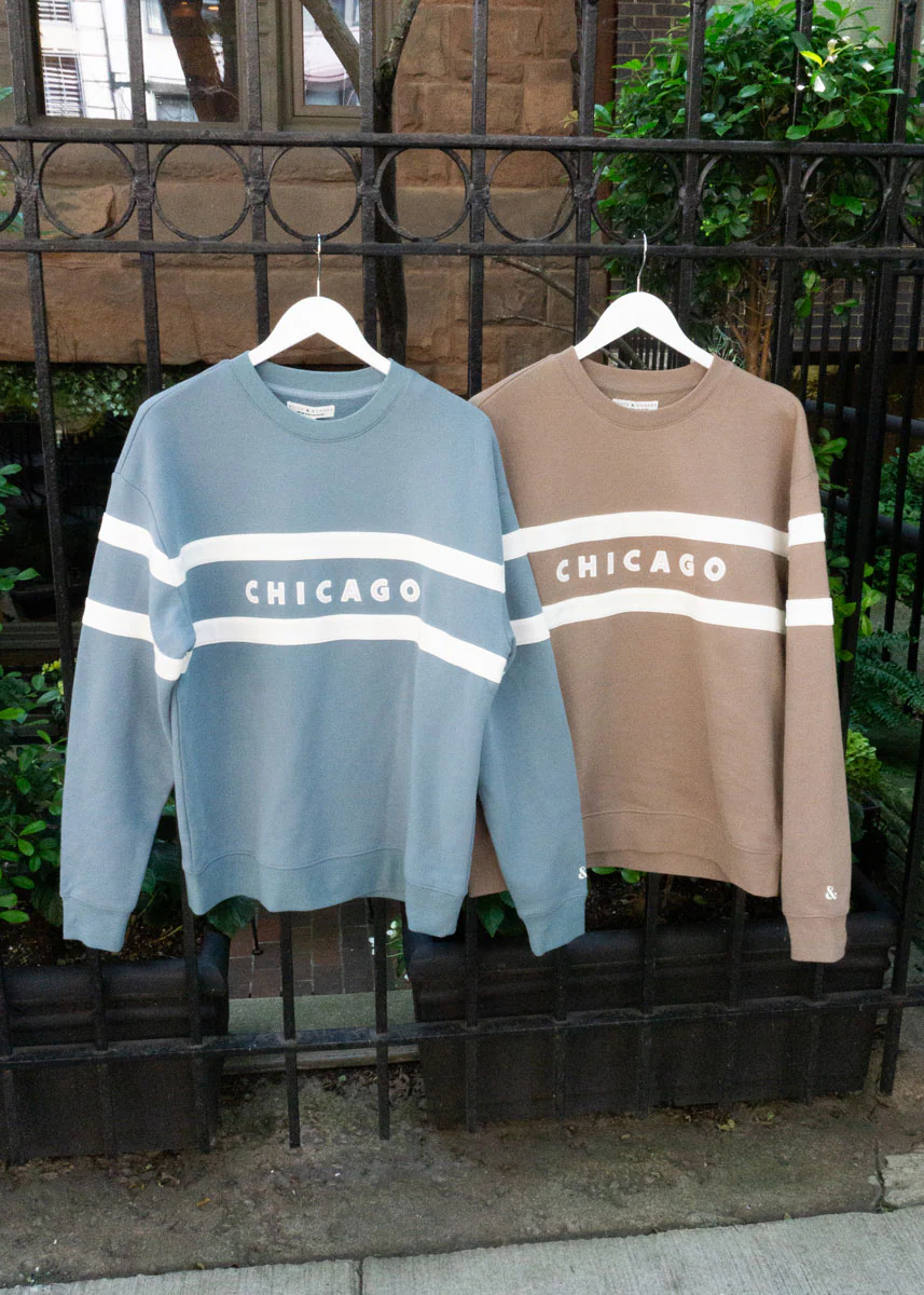 Chicago Oversized Rugby Sweatshirt - Light Blue - Image 9
