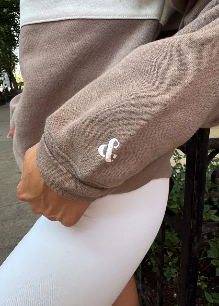 Chicago Oversized Rugby Sweatshirt - Taupe - Image 8