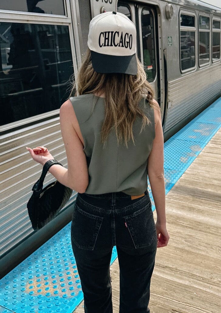 Chicago Puff Baseball Cap - Black - Image 5