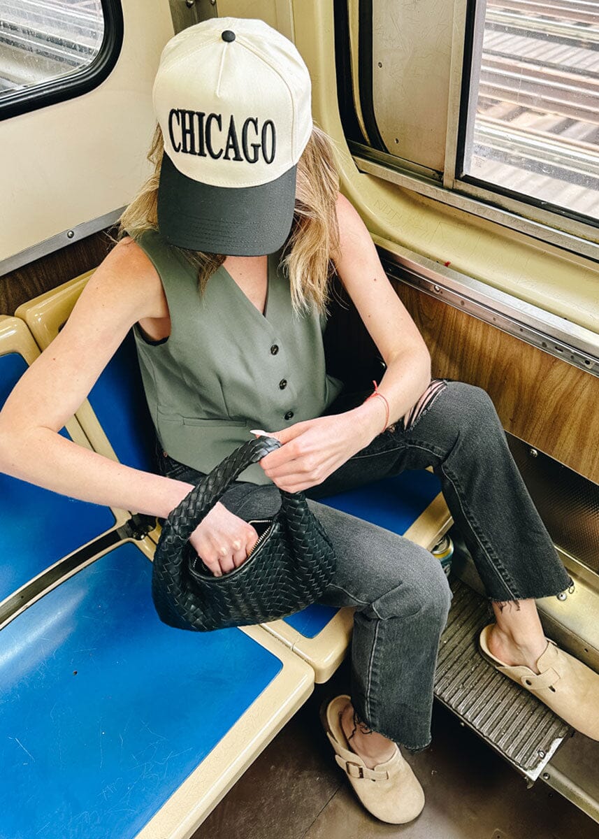 Chicago Puff Baseball Cap - Black - Image 6