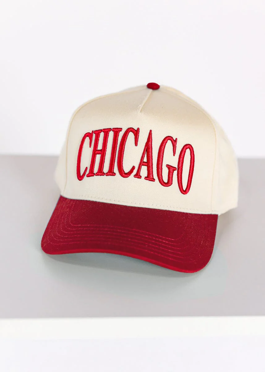 Chicago Puff Baseball Cap - Red - Image 10