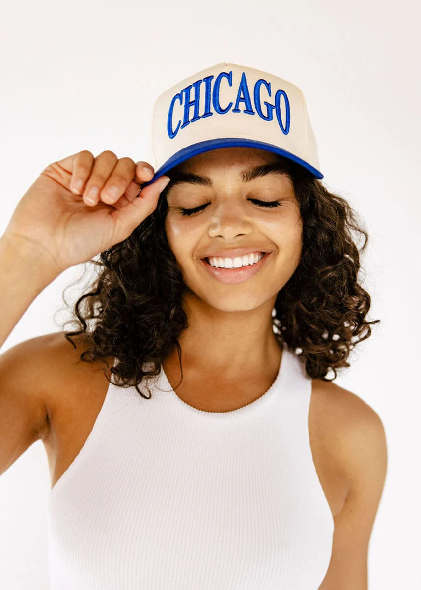 Chicago Puff Baseball Cap - Royal Blue - Image 3