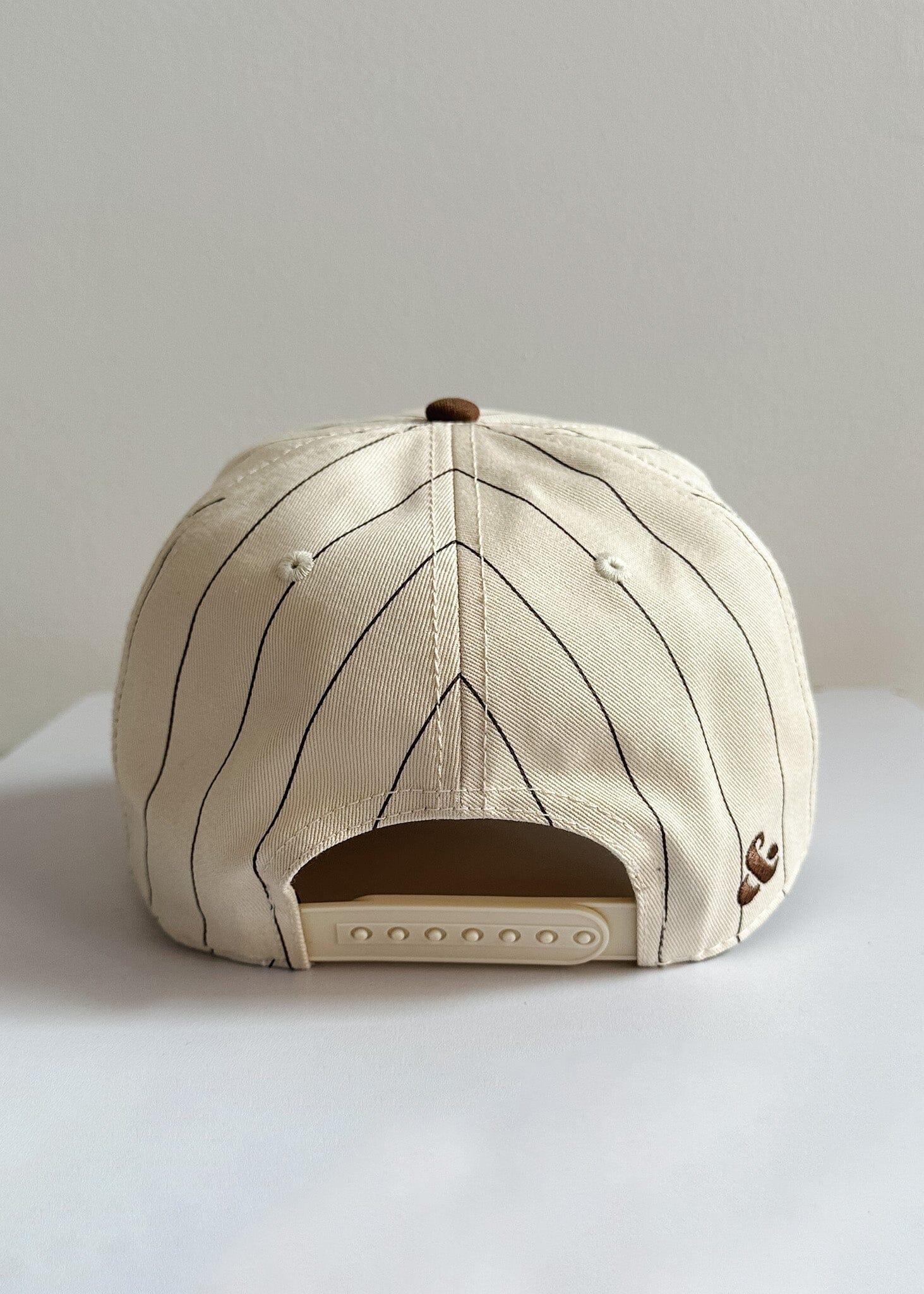 Chicago Puff Pinstripe Baseball Cap - Espresso - Image 5