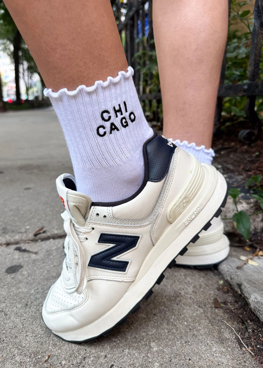 Chicago Ruffle Crew Sock - Ivory - Image 2