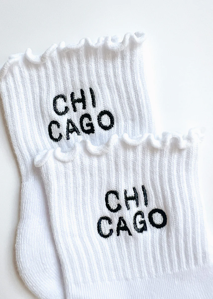 Chicago Ruffle Crew Sock - Ivory - Image 3