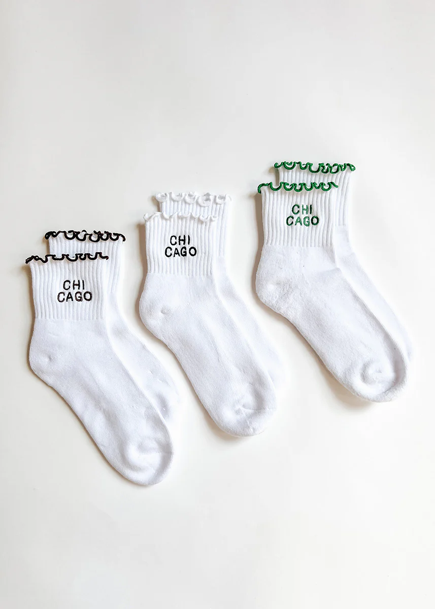 Chicago Ruffle Crew Sock - Ivory - Image 5