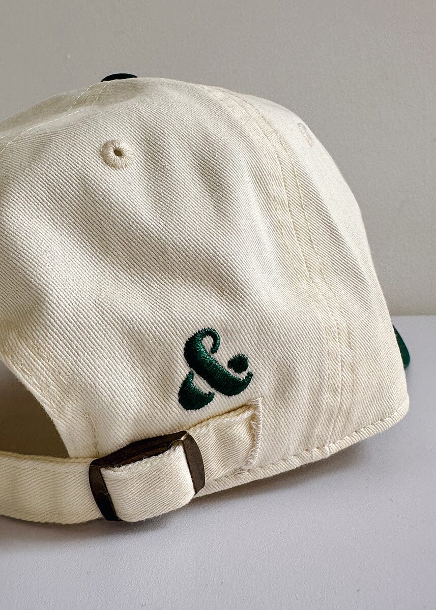Chicago Script Baseball Cap - Ivory & Dark Green - Image 8