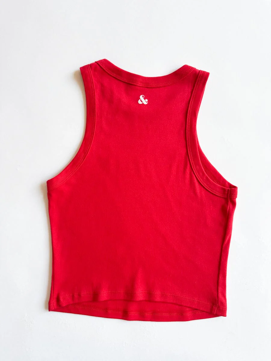 Chicago Script Racer Tank - Red - Image 7