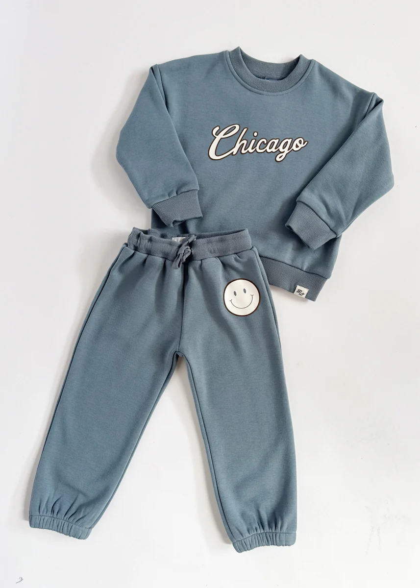 Chicago Script Sweatsuit Set - Blue - Image 7