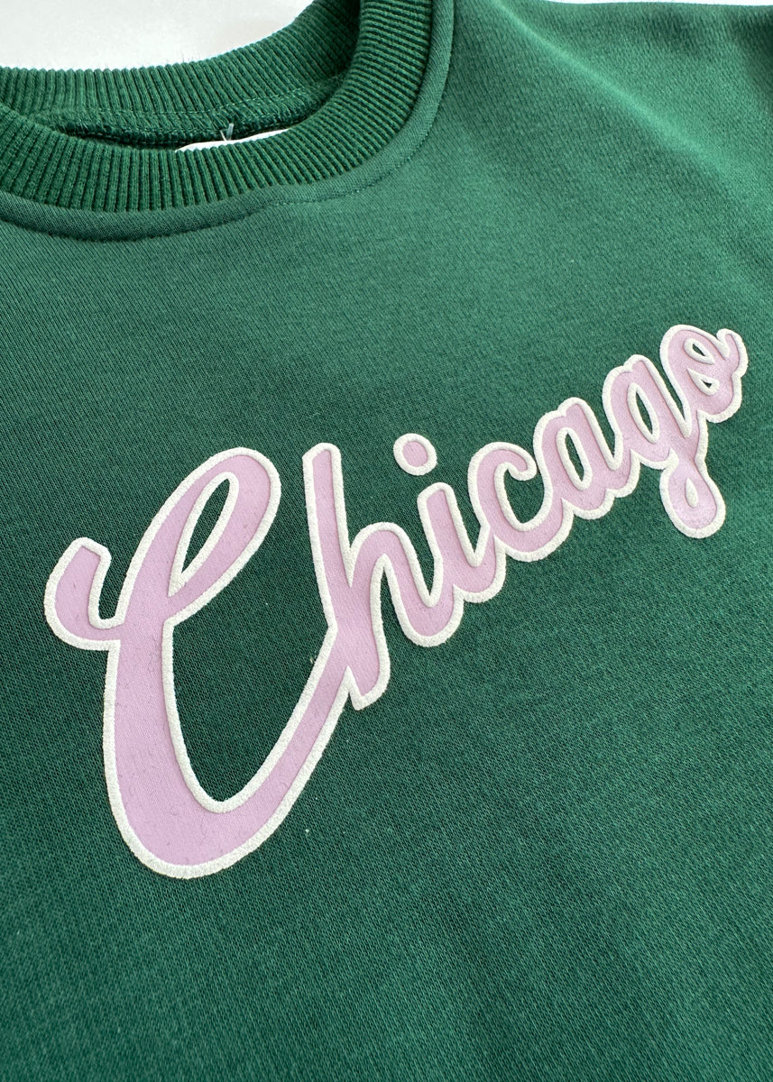 Chicago Script Sweatsuit Set - Green - Image 11