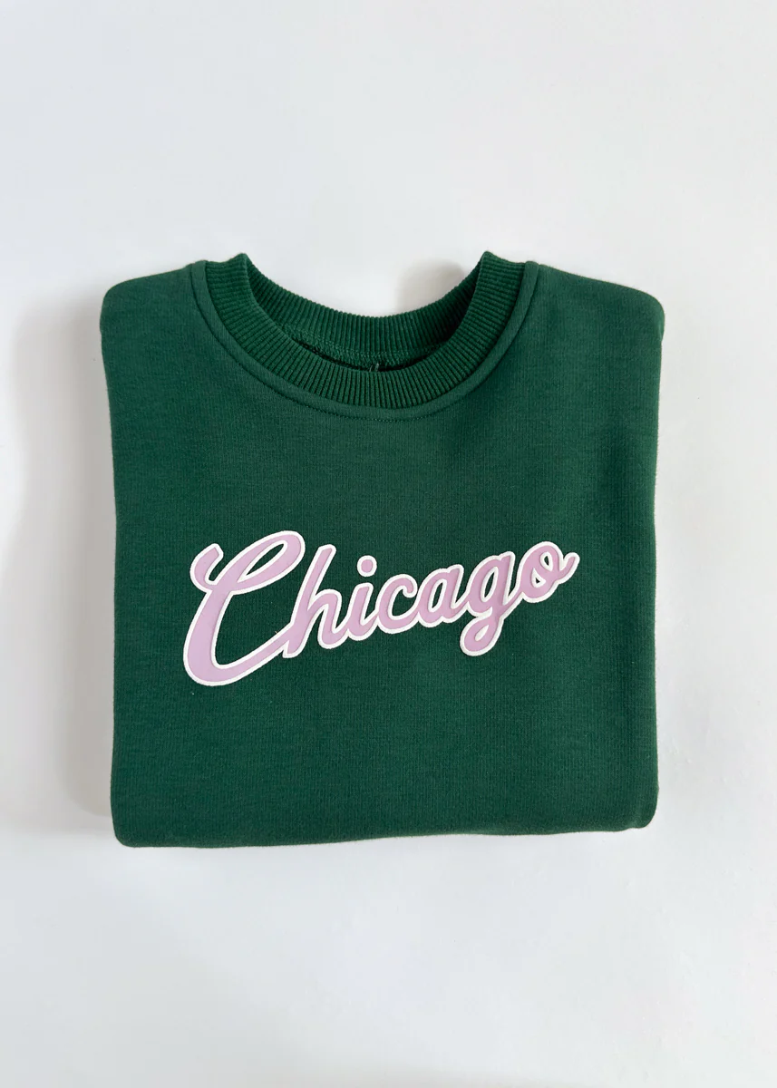 Chicago Script Sweatsuit Set - Green - Image 12