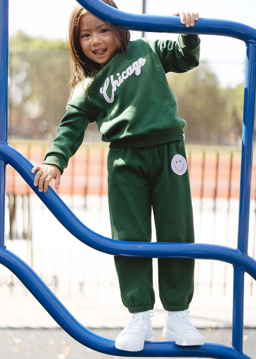 Chicago Script Sweatsuit Set - Green - Image 5