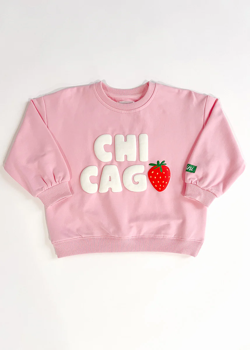Chicago Strawberry Terry Oversized Sweatsuit Set - Image 4