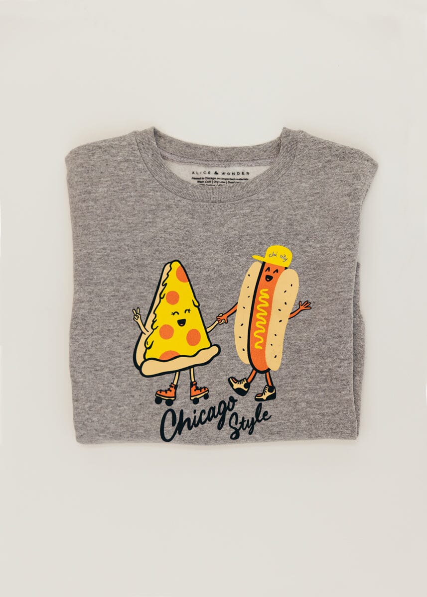 Chicago Style Toddler Sweatshirt - Heather Grey - Image 7