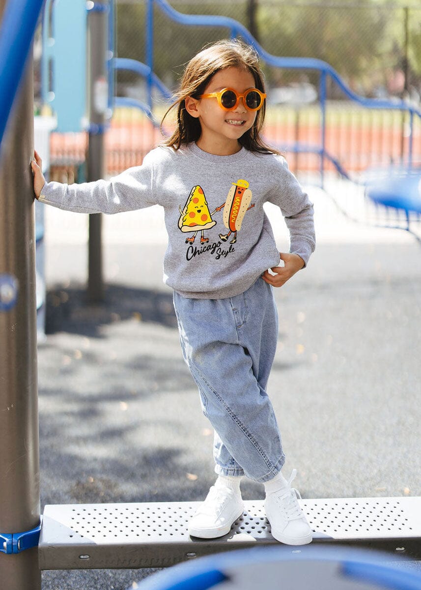 Chicago Style Toddler Sweatshirt - Heather Grey - Image 8