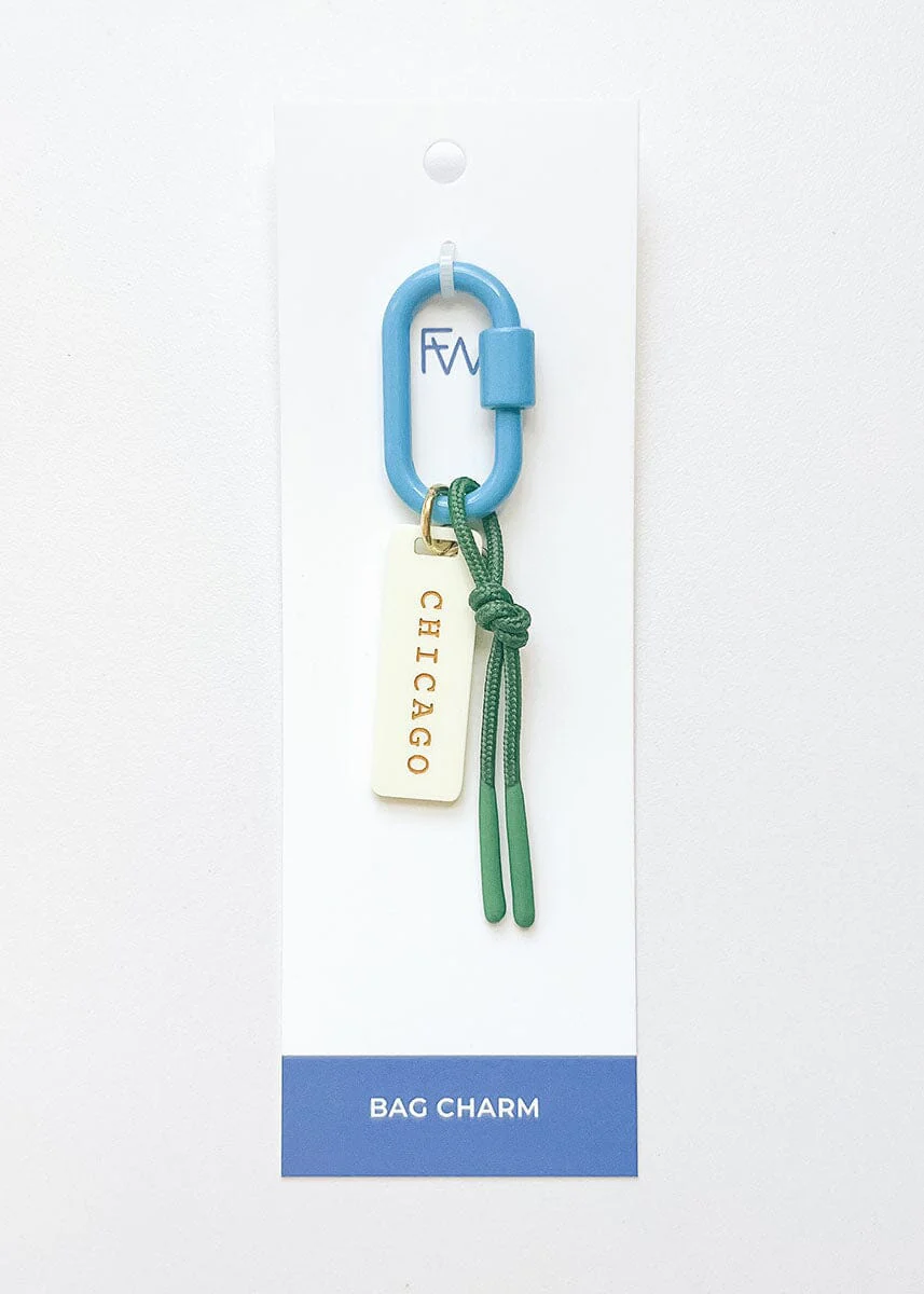 Chicago Tri-Color Bag Charm - Image 3