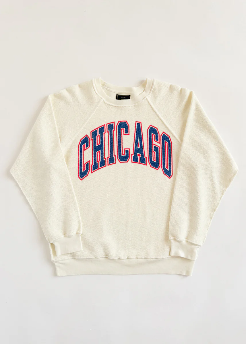 Chicago Varsity Reverse Weave Classic Crew Sweatshirt - Image 2