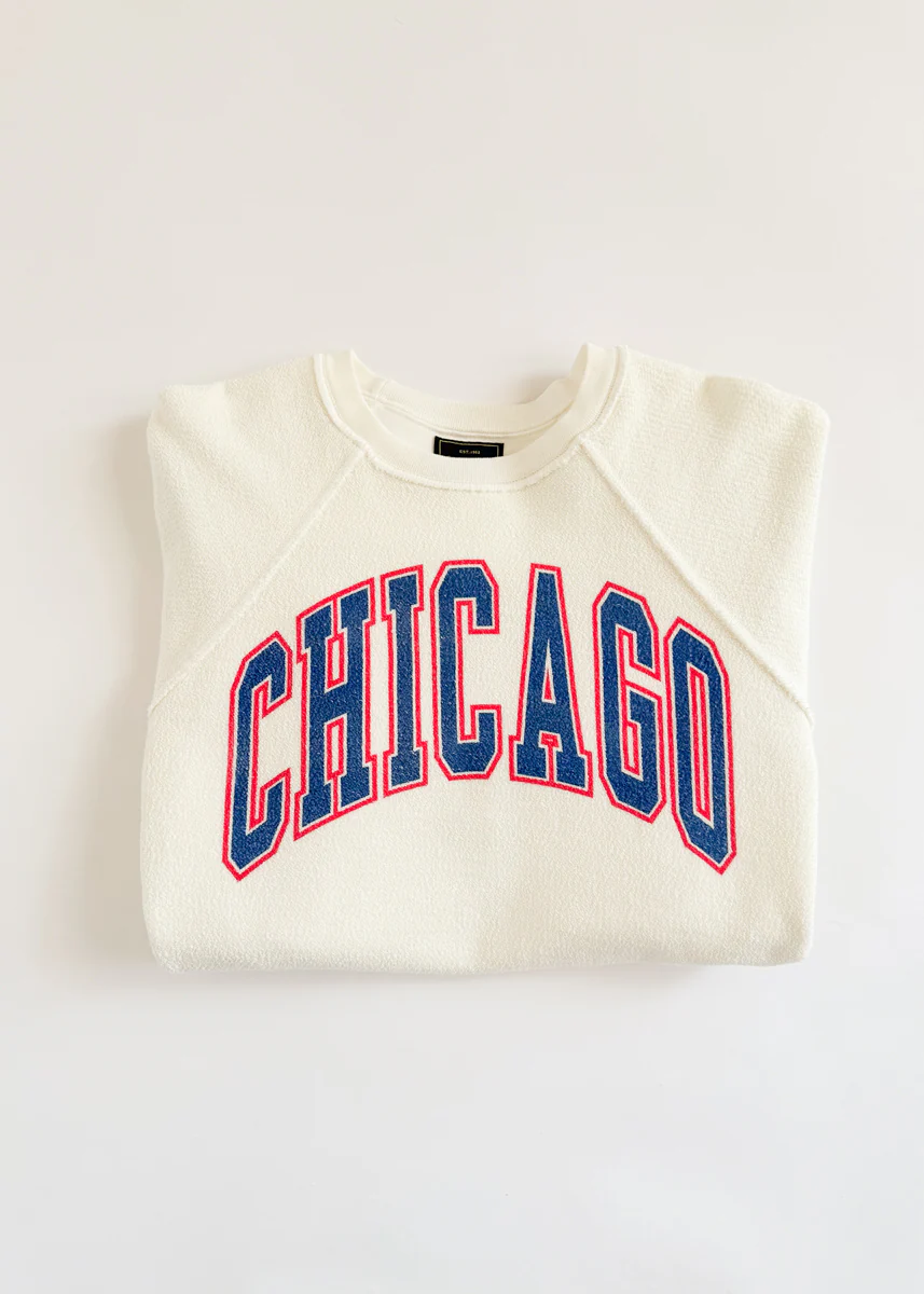 Chicago Varsity Reverse Weave Classic Crew Sweatshirt - Image 6