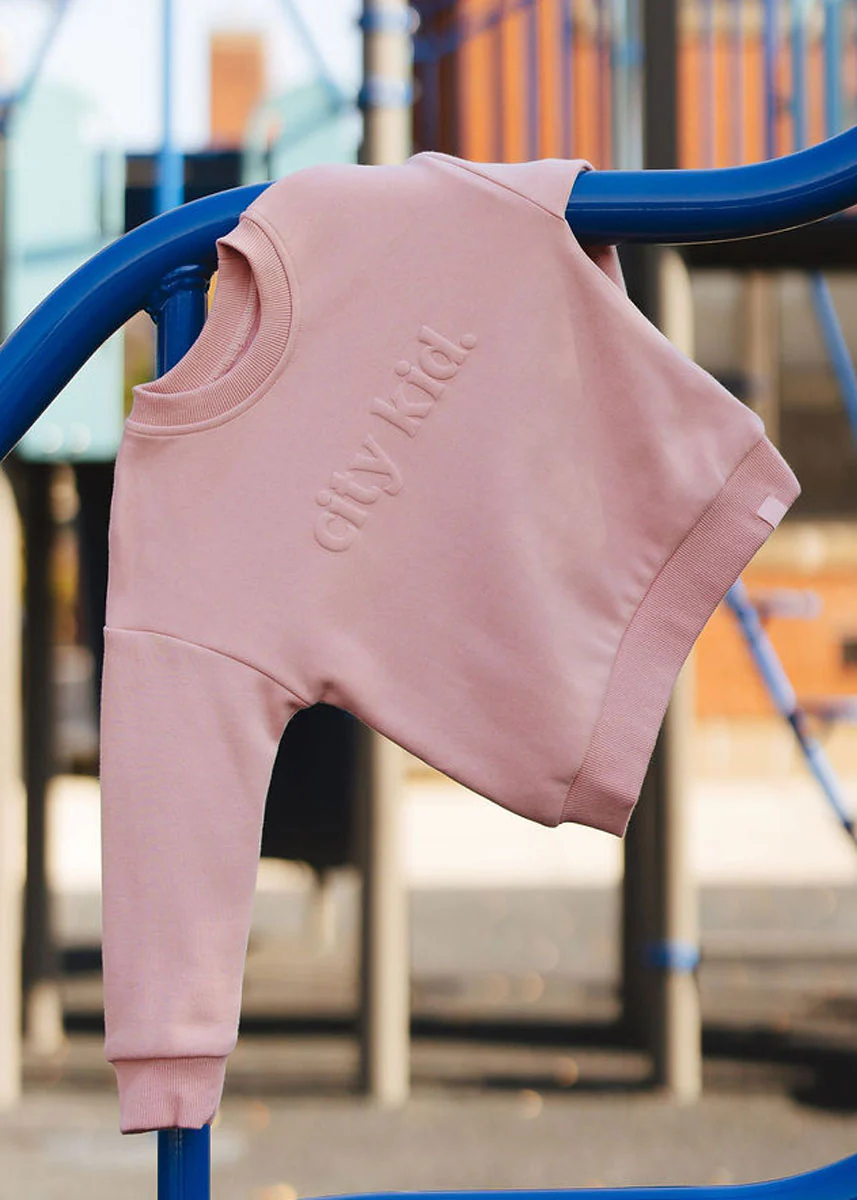 City Kid Monochrome Puff Sweatshirt - Pink - Image 3