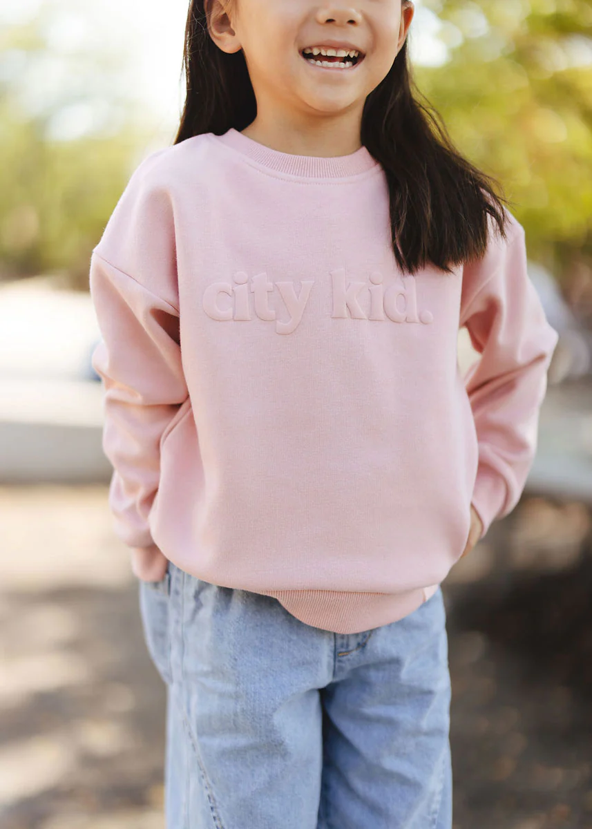 City Kid Monochrome Puff Sweatshirt - Pink - Image 6