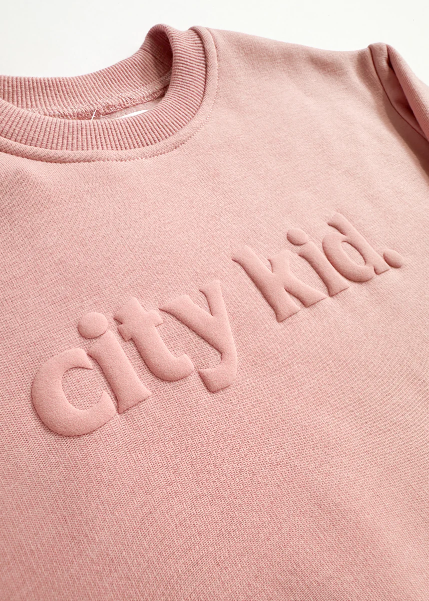 City Kid Monochrome Puff Sweatshirt - Pink - Image 8