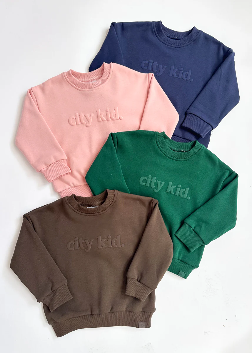 City Kid Monochrome Puff Sweatshirt - Pink - Image 9