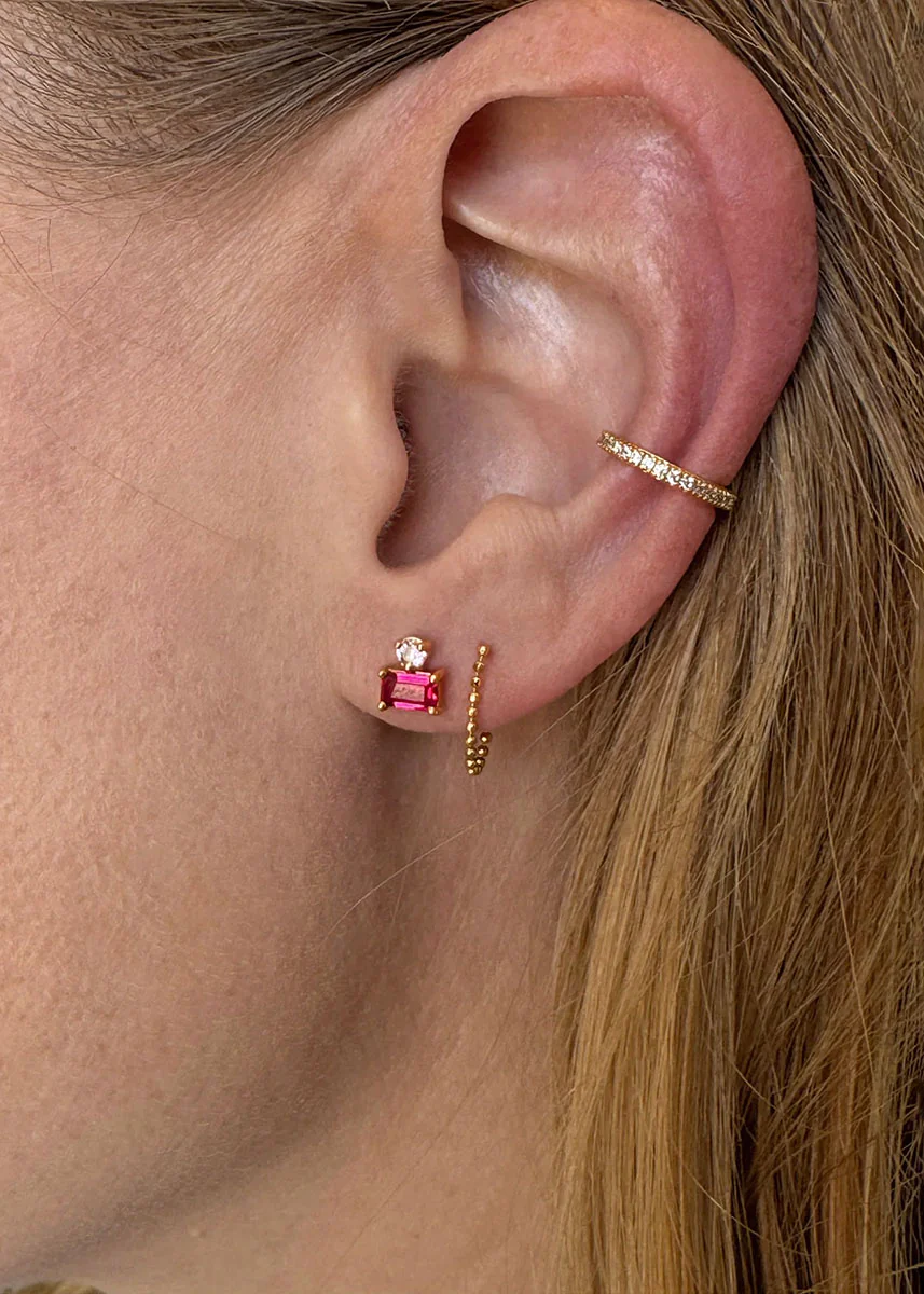 Cleo Ruby Studs - Image 2