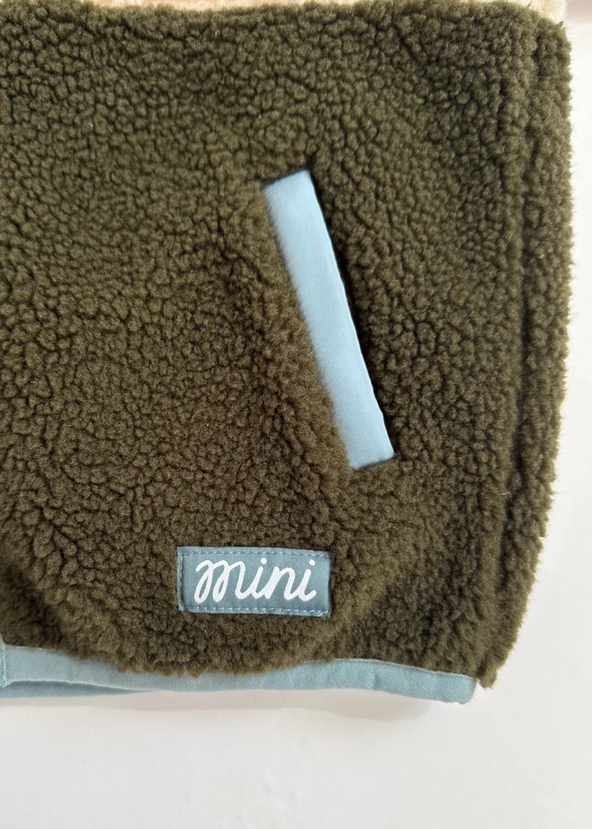 Colorblock Fleece Jacket - Pink & Green - Image 6