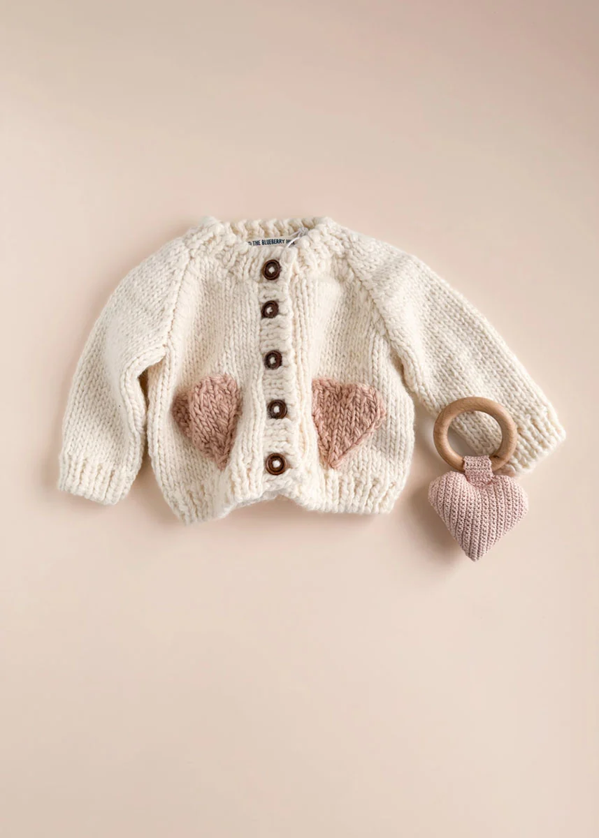 Crochet Heart Rattle Teether - Image 3