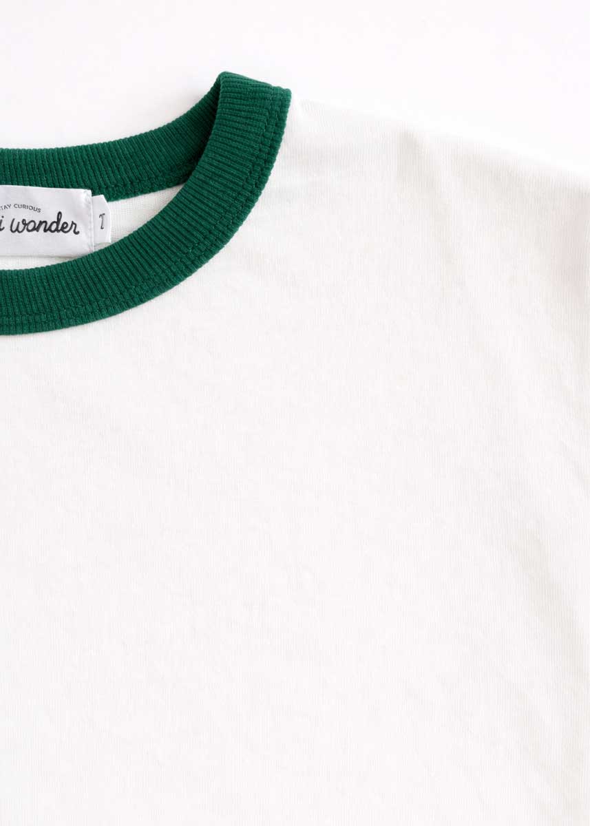 Custom Embroidered Toddler Ringer Tee - Green - Image 3