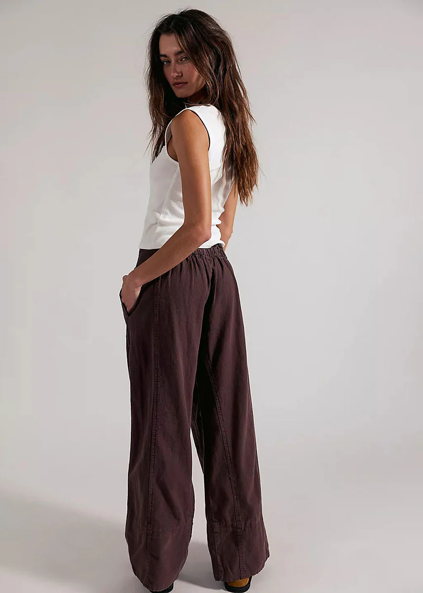 Days End Linen Pull On Pant - Double Espresso - Image 2