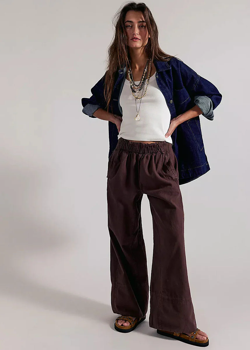 Days End Linen Pull On Pant - Double Espresso - Image 4