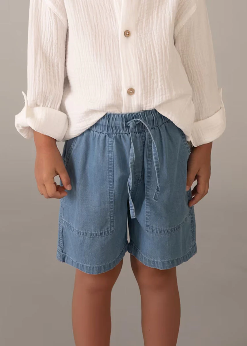Declan Denim Bermuda Short - Medium Wash - Image 4