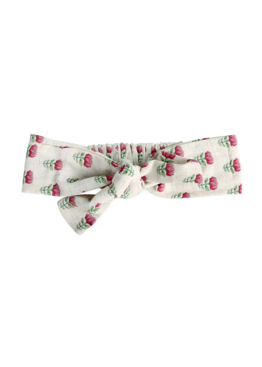 Delaney Block Floral Romper & Headband Set - Multi Floral - Image 3