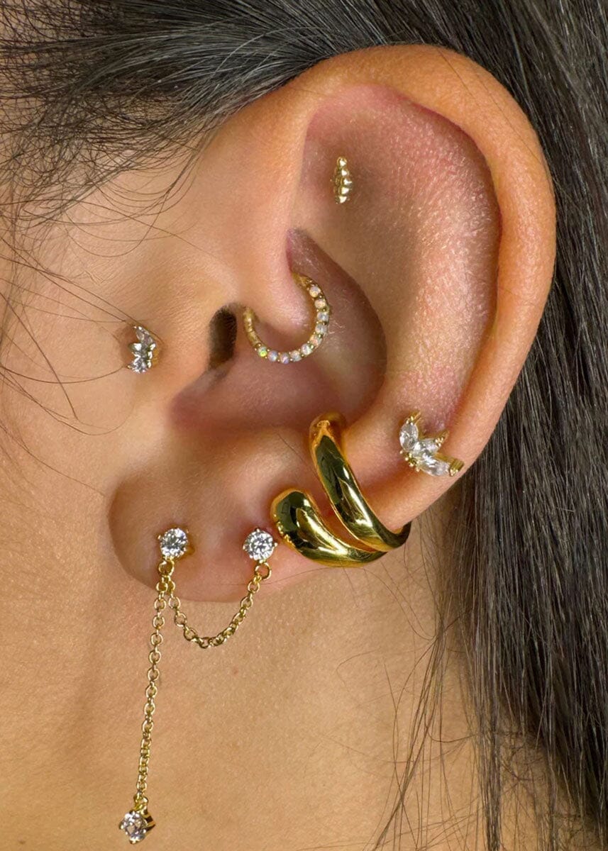 Dot Double Band Ear Cuff - Image 2
