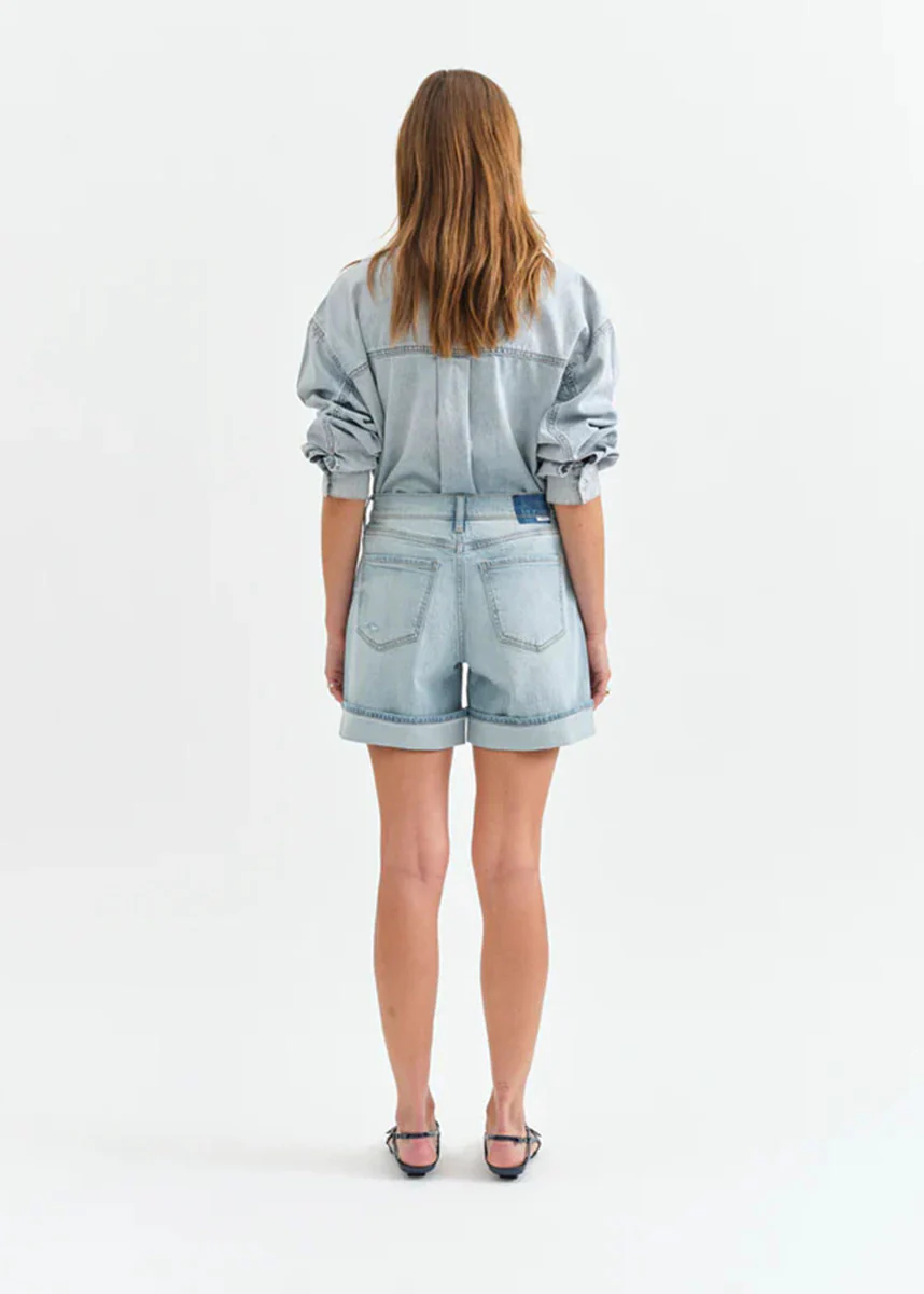 Easy Rider Mid-Rise Denim Shorts - Dew Drop - Image 3