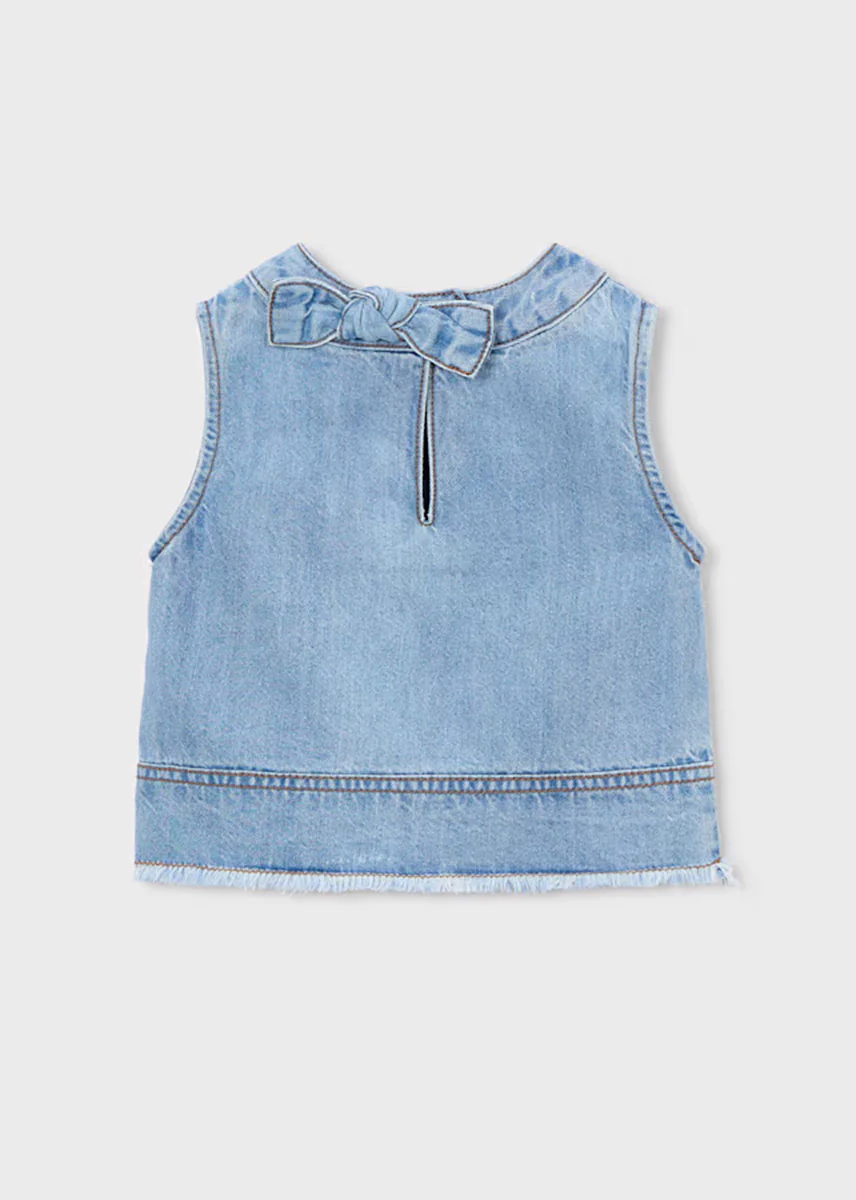 Ellie Denim Top - Light - Image 3