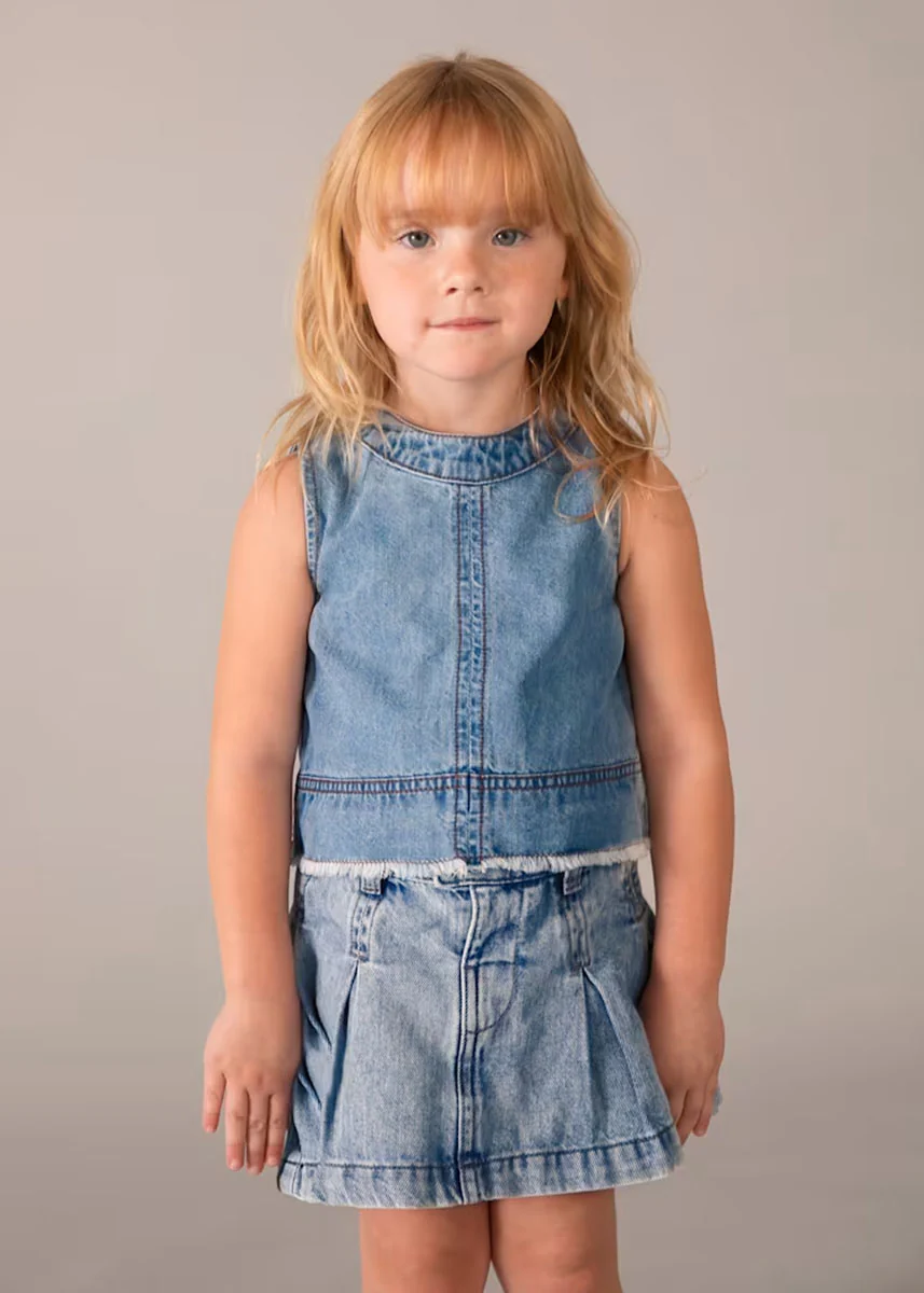 Ellie Denim Top - Light - Image 5