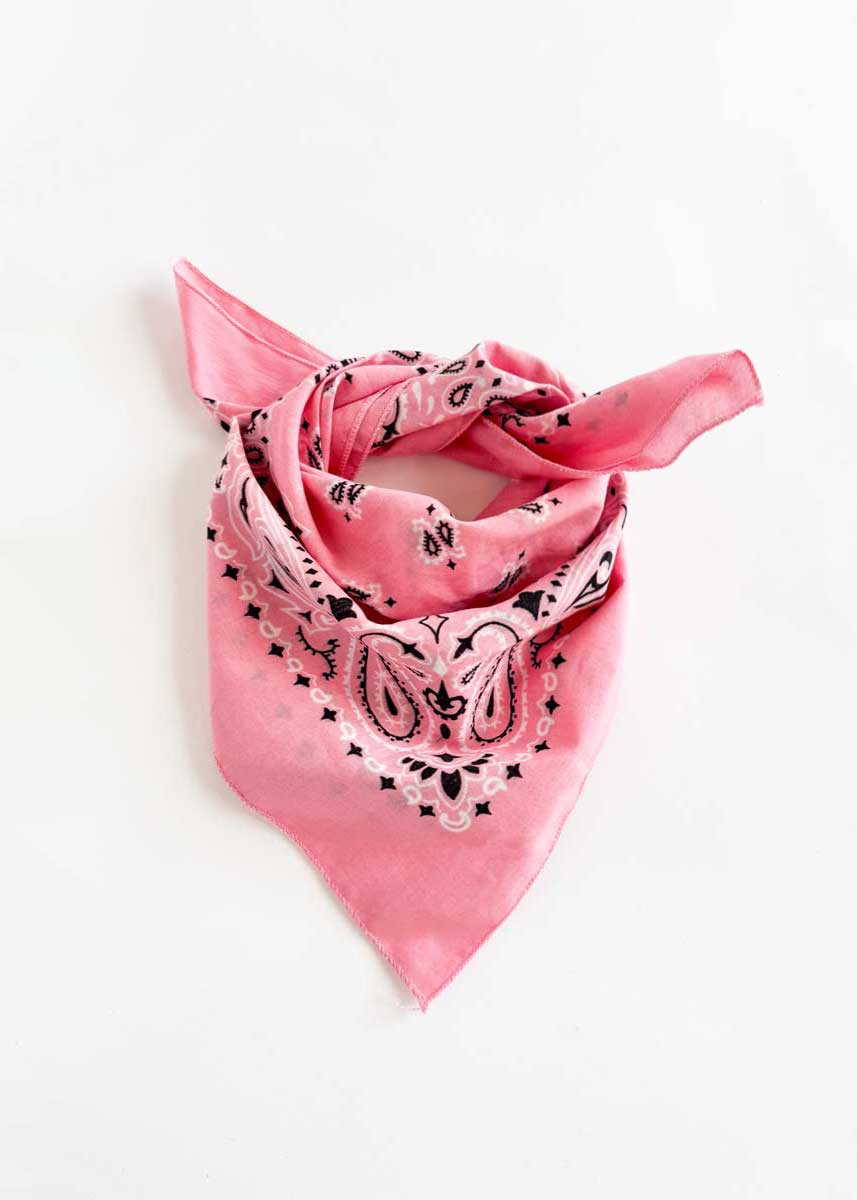 Embroidered Bandana - Light Pink Paisley - Image 3
