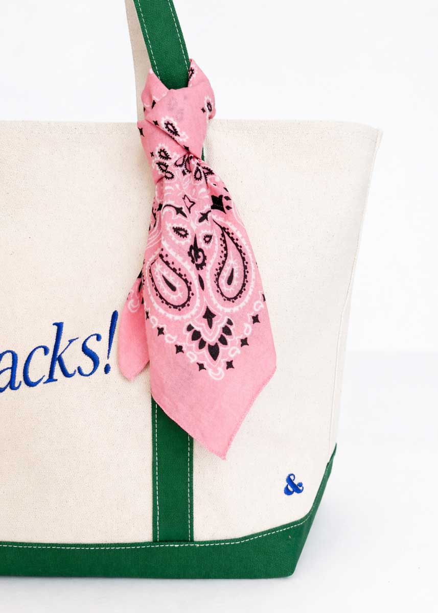 Embroidered Bandana - Light Pink Paisley - Image 4