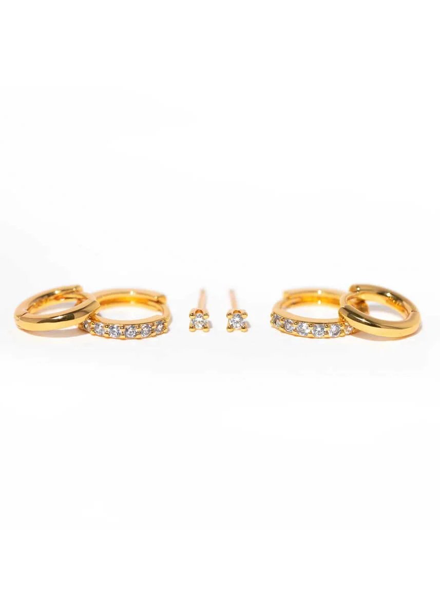 Essentials Earring Set - Gold - Image 3