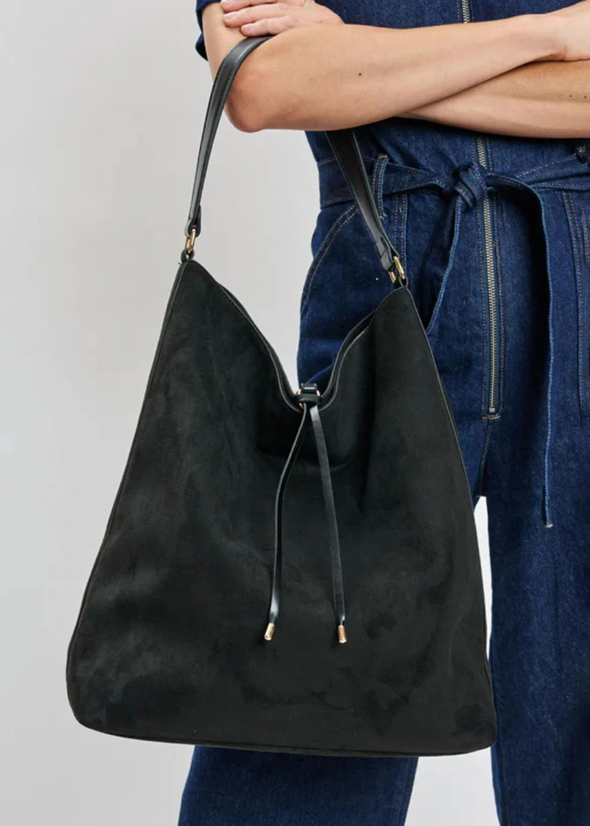 Felicity Bucket Hobo Bag - Black - Image 3