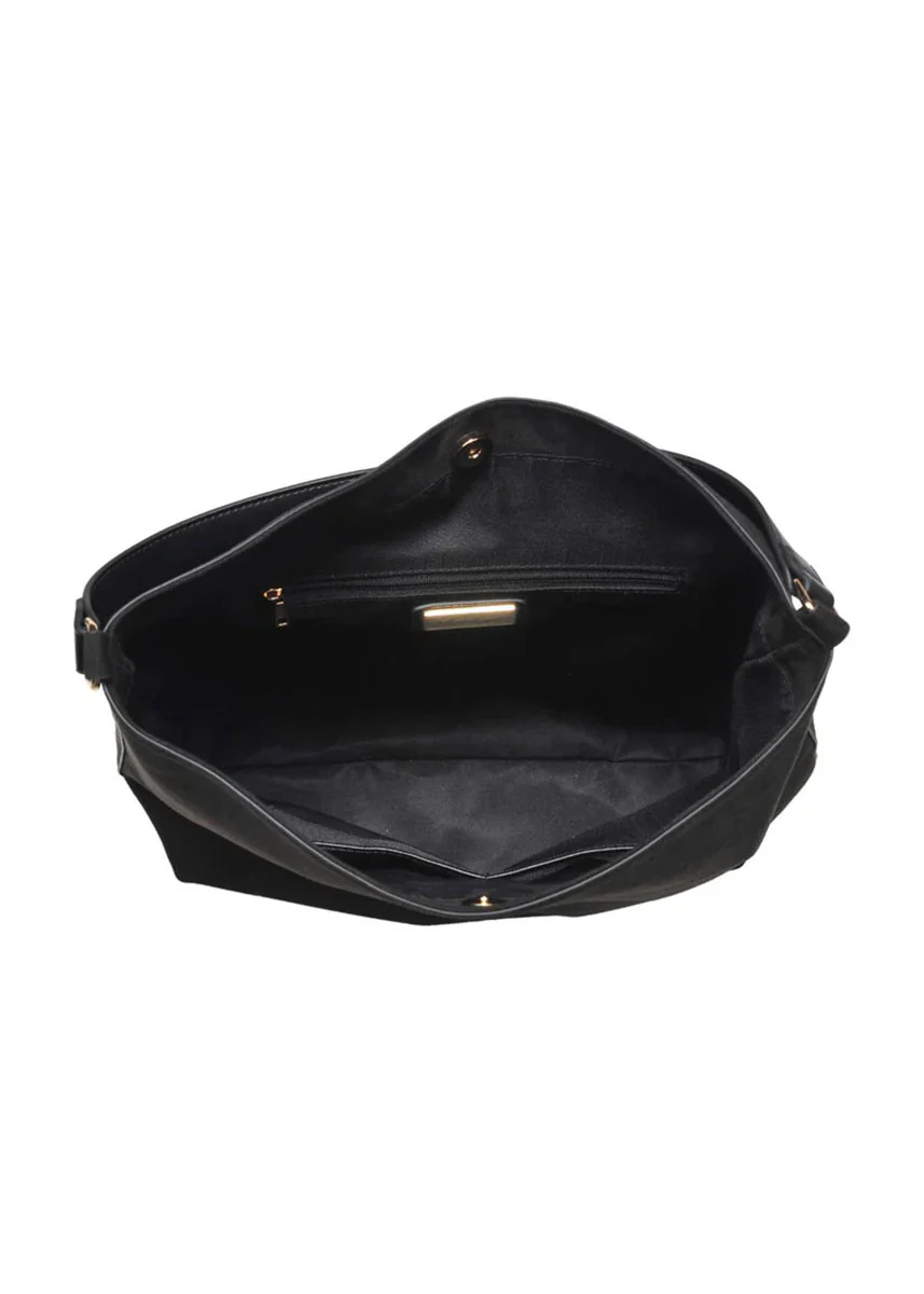 Felicity Bucket Hobo Bag - Black - Image 4