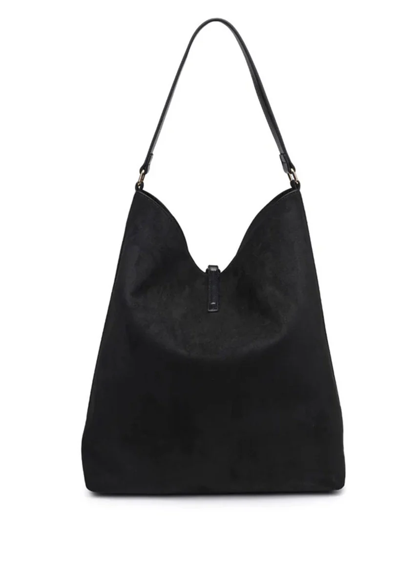 Felicity Bucket Hobo Bag - Black - Image 5