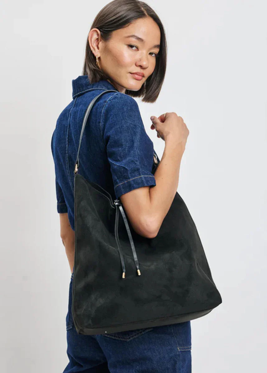 Felicity Bucket Hobo Bag - Black - Image 6