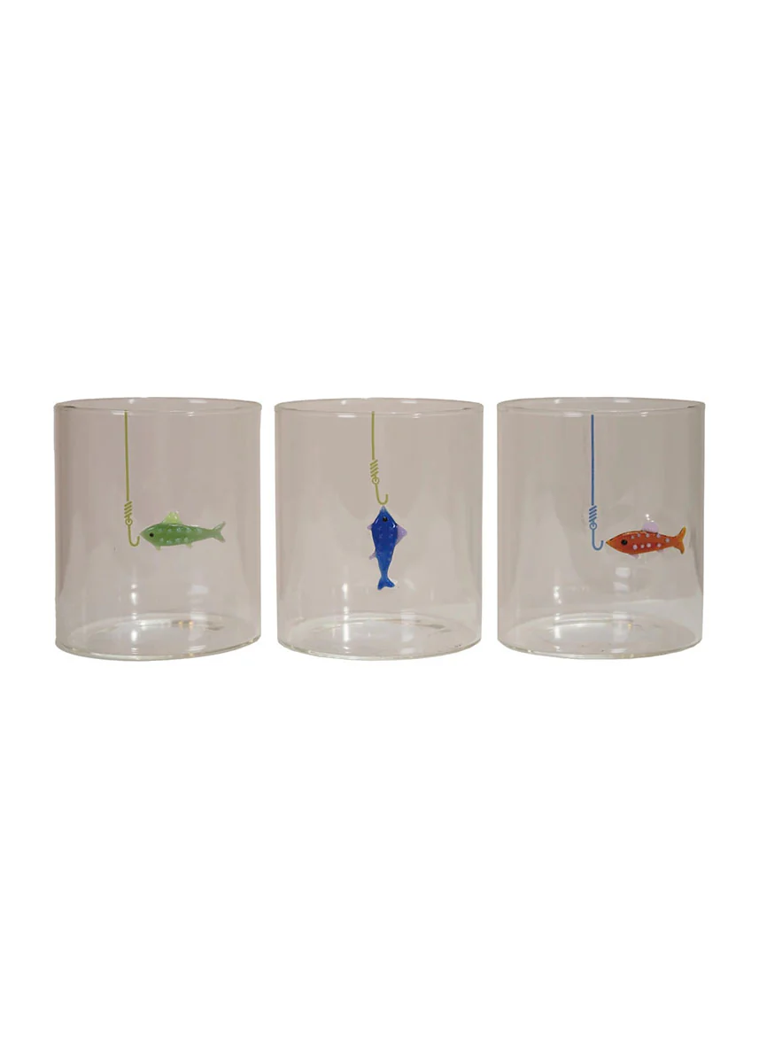 Fish On Hook Drinking Glass - Image 2